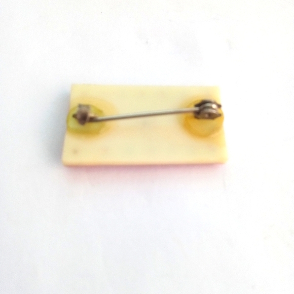 Vintage Patriotic Mother's Son in Service Pin 1 Blue Star Celluloid Rhinestones - Picture 3 of 3